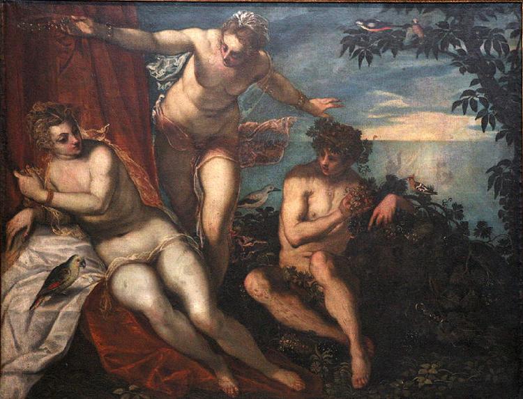 Domenico Tintoretto Bacchus, Ariadne and Venus oil painting image